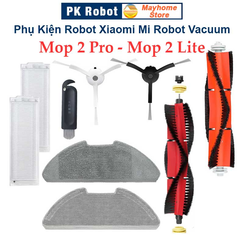 Phụ kiện Robot Xiaomi Mi Robot Vacuum Mop2 Lite, Mop2 Pro, chổi lăn, chổi ven, bộ lọc hepa, khăn lau, tools vệ sinh///