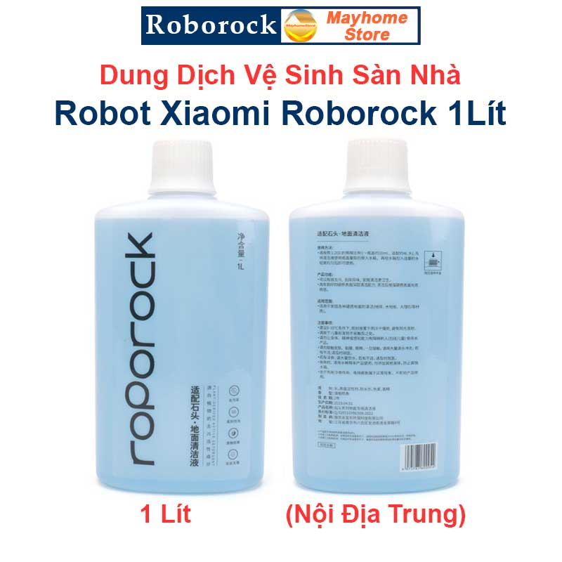 Dung Dịch Lau Sàn, Nước Lau Sàn Cao Cấp Roborock 1L Cho Robot Xiaomi Roborock, Mùi Hương Hoa Bưởi Xanh (Nội Địa Trung)