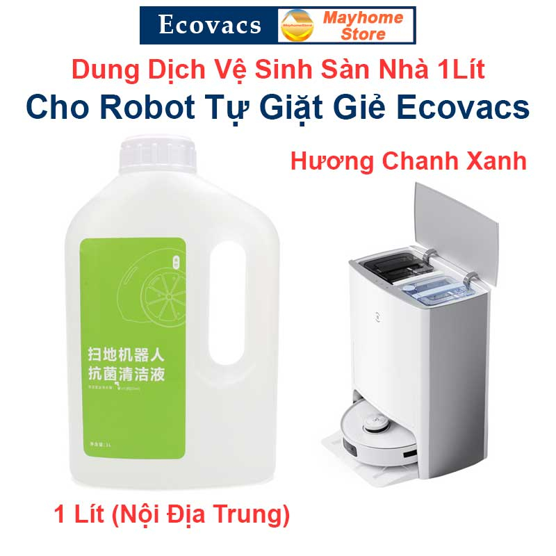 Dung Dịch Lau Sàn, Nước Lau Sàn Cao Cấp Cho Robot Ecovacs Deebot T20 T10 X1 N9+, Mùi Hương Chanh Xanh 1L (Nội Địa Trung)
