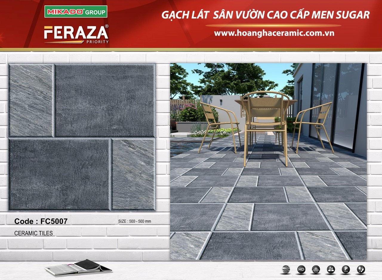 gạch sân vườn kt 50x50