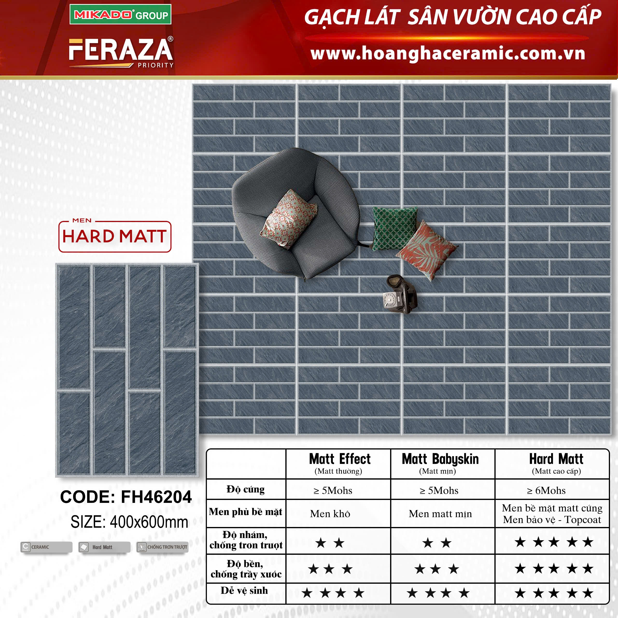 GẠCH LÁT SÂN VƯỜN KT 400X600