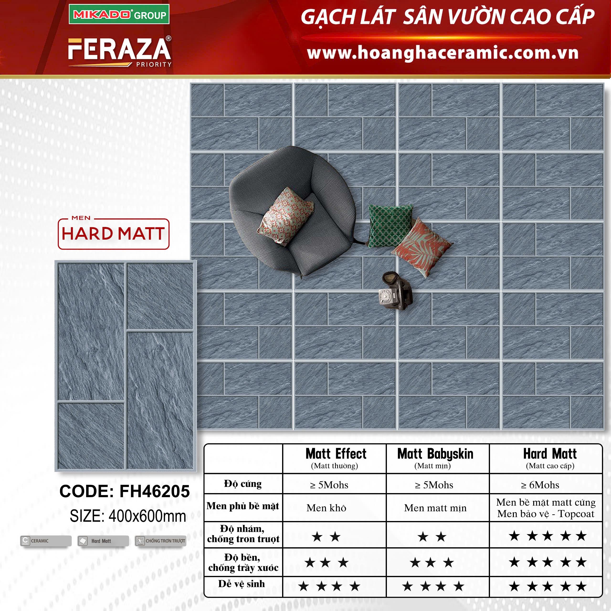 GẠCH LÁT SÂN VƯỜN KT 400X600