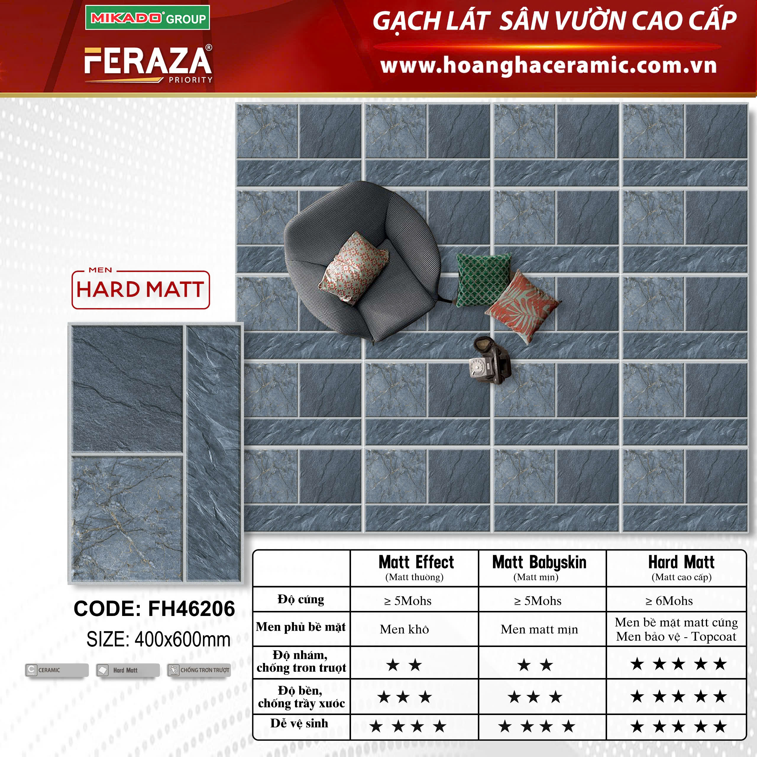 GẠCH LÁT SÂN VƯỜN KT 400X600