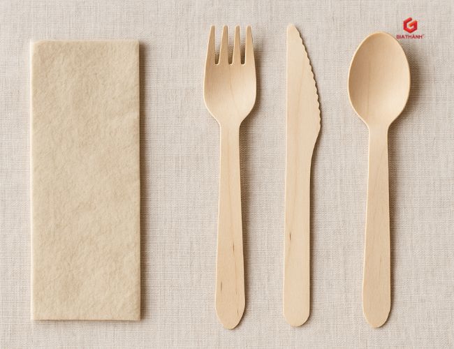 Combo dụng cụ ăn uống dùng 1 lần kèm khăn giấy – chi tiết nhỏ nhưng tạo khác biệt lớn
