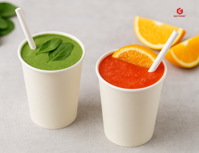 Ly giấy có phù hợp để đựng sinh tố, nước ép không?