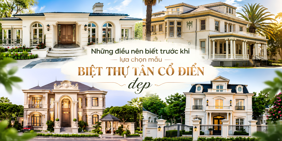 Những điều nên biết trước khi lựa chọn mẫu biệt thự tân cổ điển đẹp