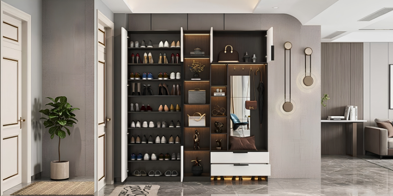Các chi tiết giúp tủ giày tiện dụng hơn