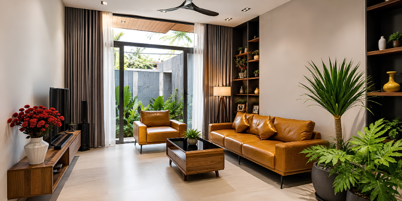 Cách bố trí cây xanh trong nhà phố hợp phong thuỷ