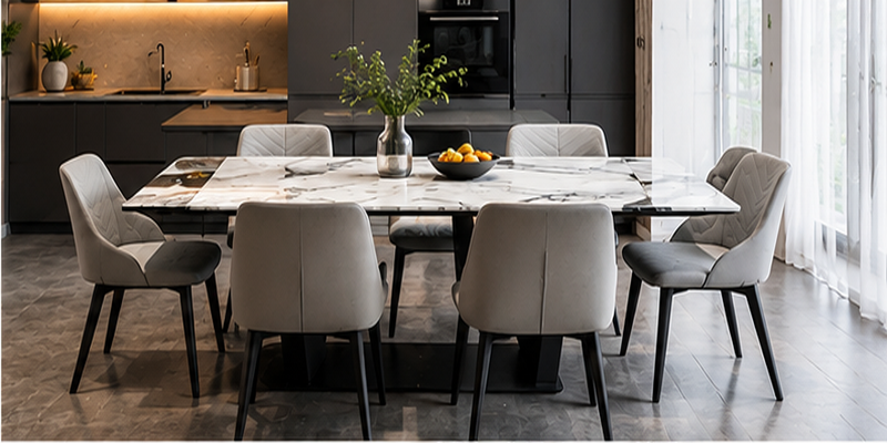 Bộ bàn ăn 6 ghế hiện đại dành cho gia đình 