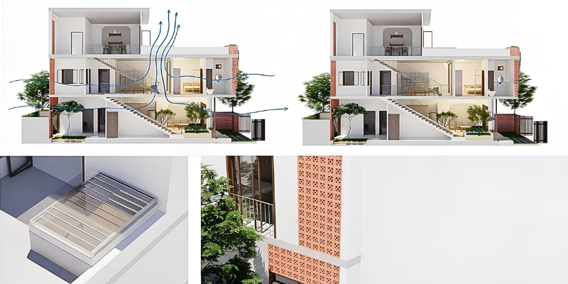 Giải pháp thông gió tự nhiên cho nhà phố