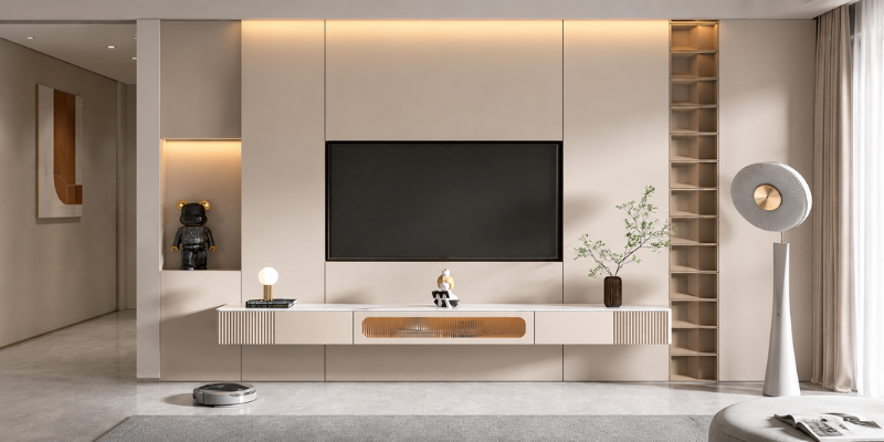 Kệ tivi giúp giữ khoảng cách với sàn nhà