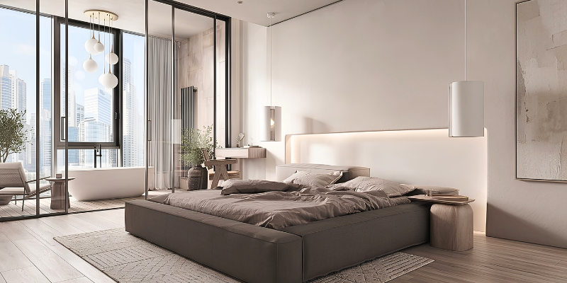 Nội thất phong cáh tối giản cho phòng ngủ