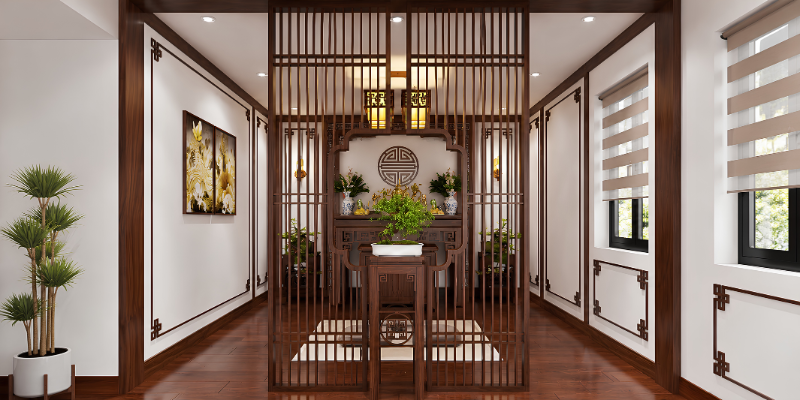 Thiết kế phòng thờ đơn giản