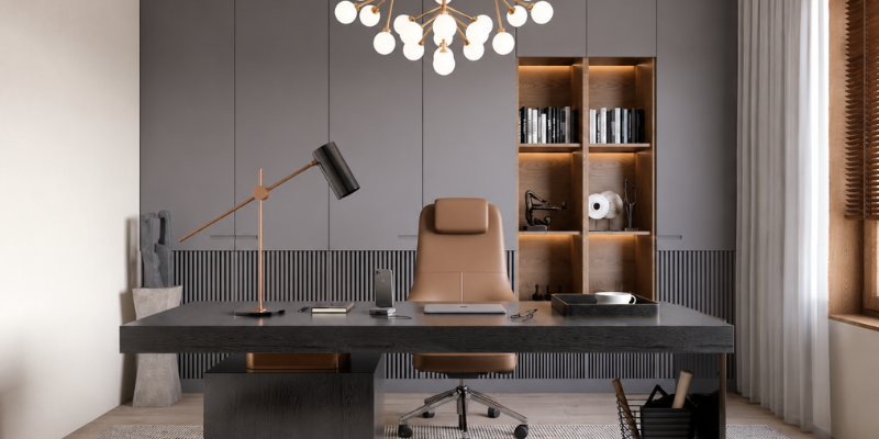 Góc làm việc nhỏ thiết kế cạnh của sổ