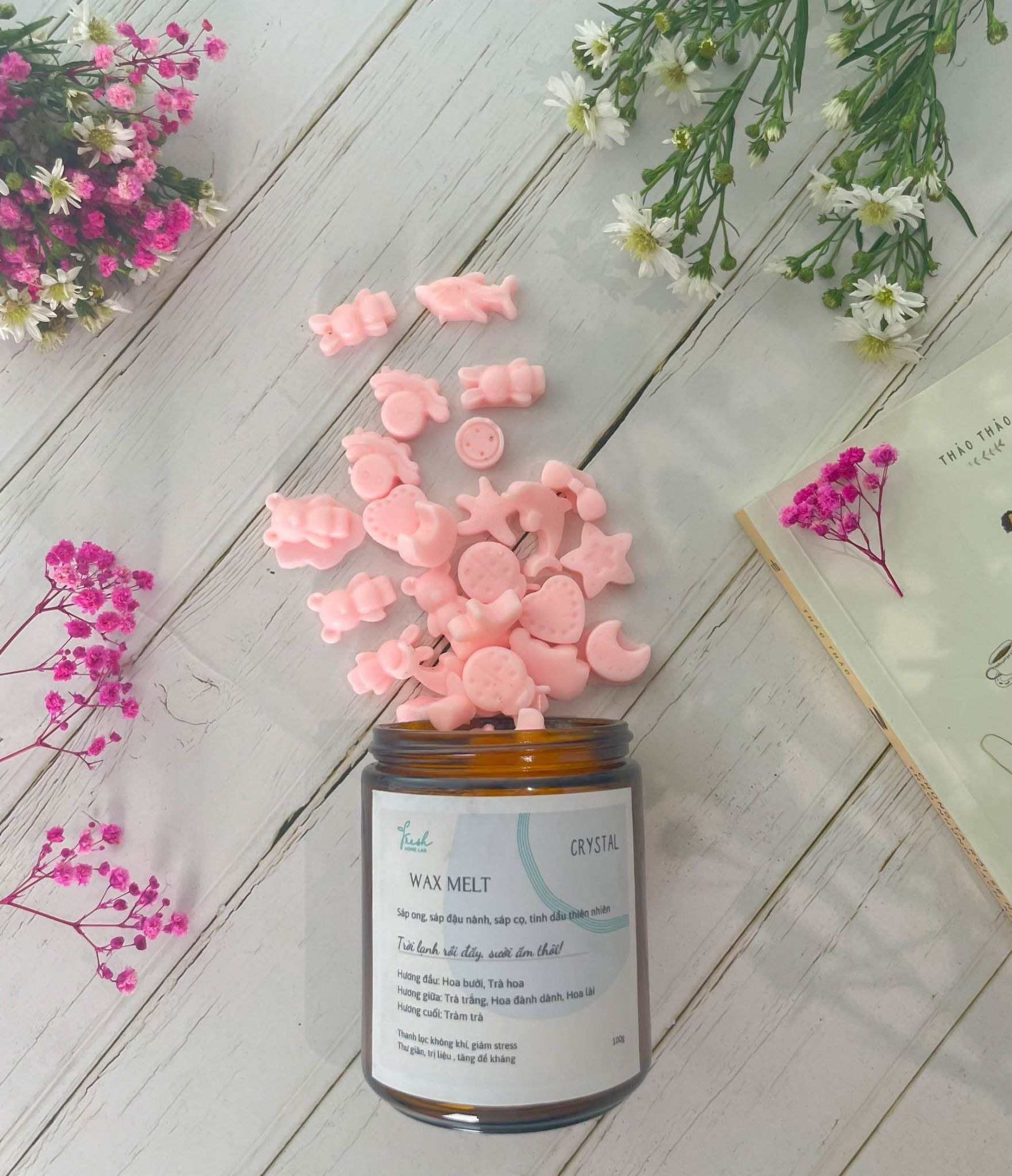 Sáp thơm tan chảy Wax Melt tinh dầu thiên nhiên thơm phòng ngủ, thư giãn
