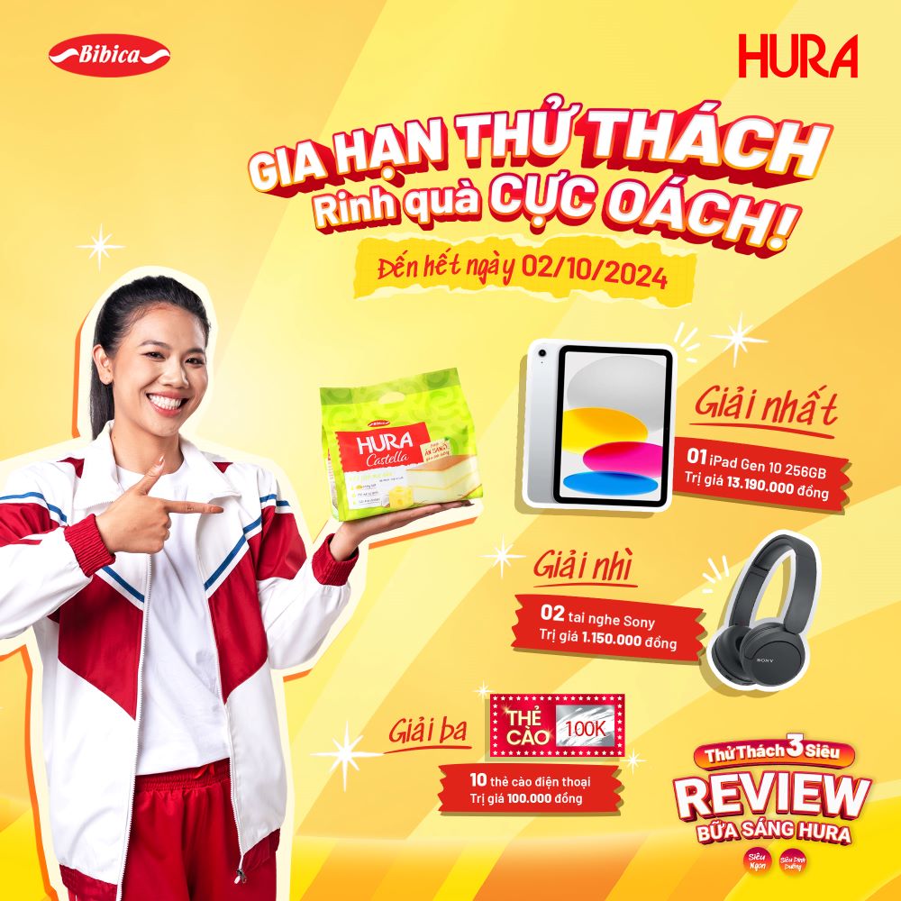 THỬ THÁCH 3 SIÊU “Review Bữa sáng HURA - Siêu ngon, Siêu dinh dưỡng”