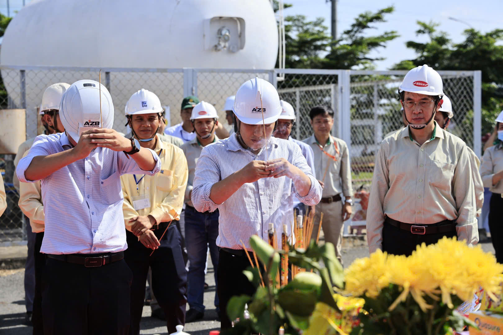 Đại diện các bên tham dự buổi lễ động thổ.