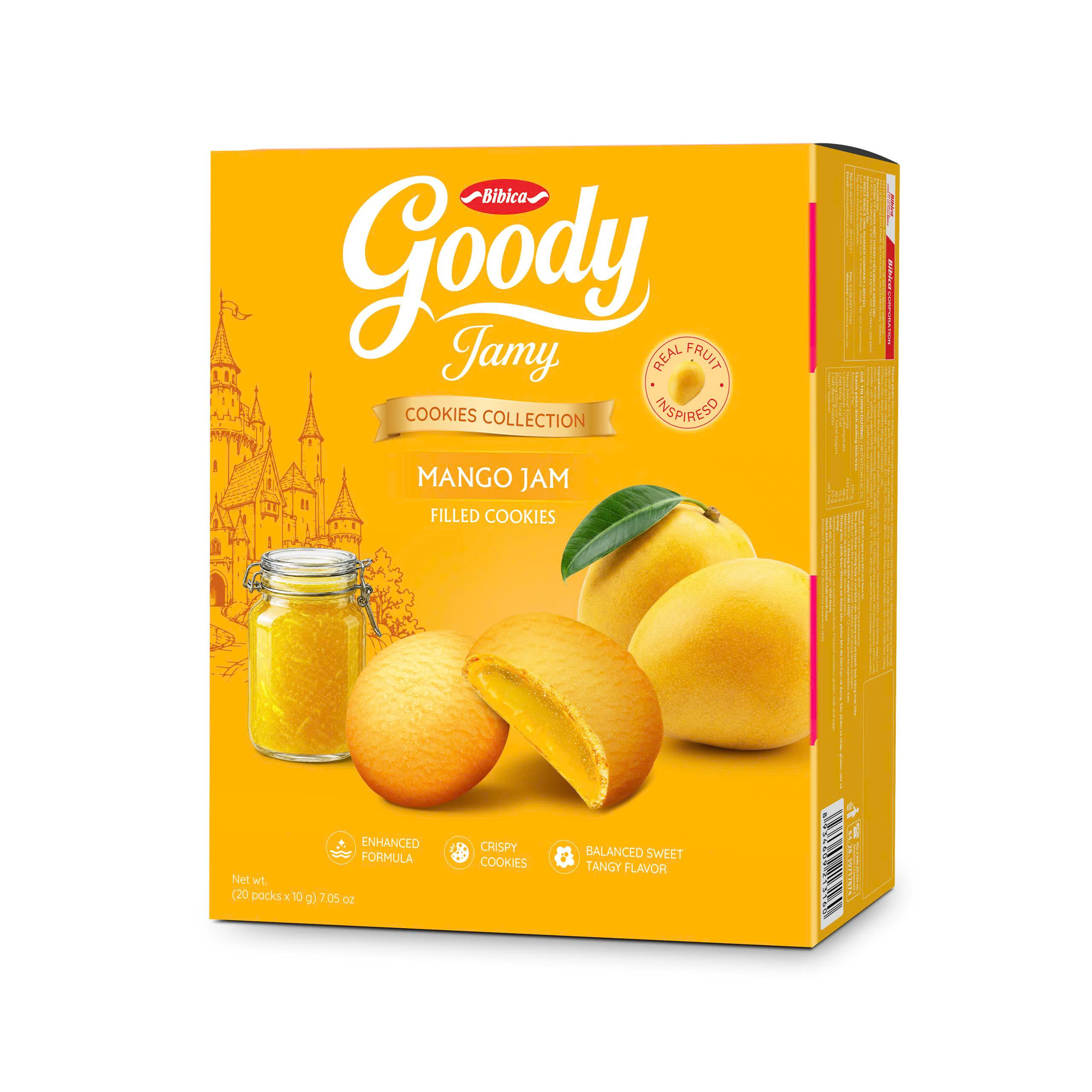 Bánh Goody Jamy nhân mứt xoài hộp 200g