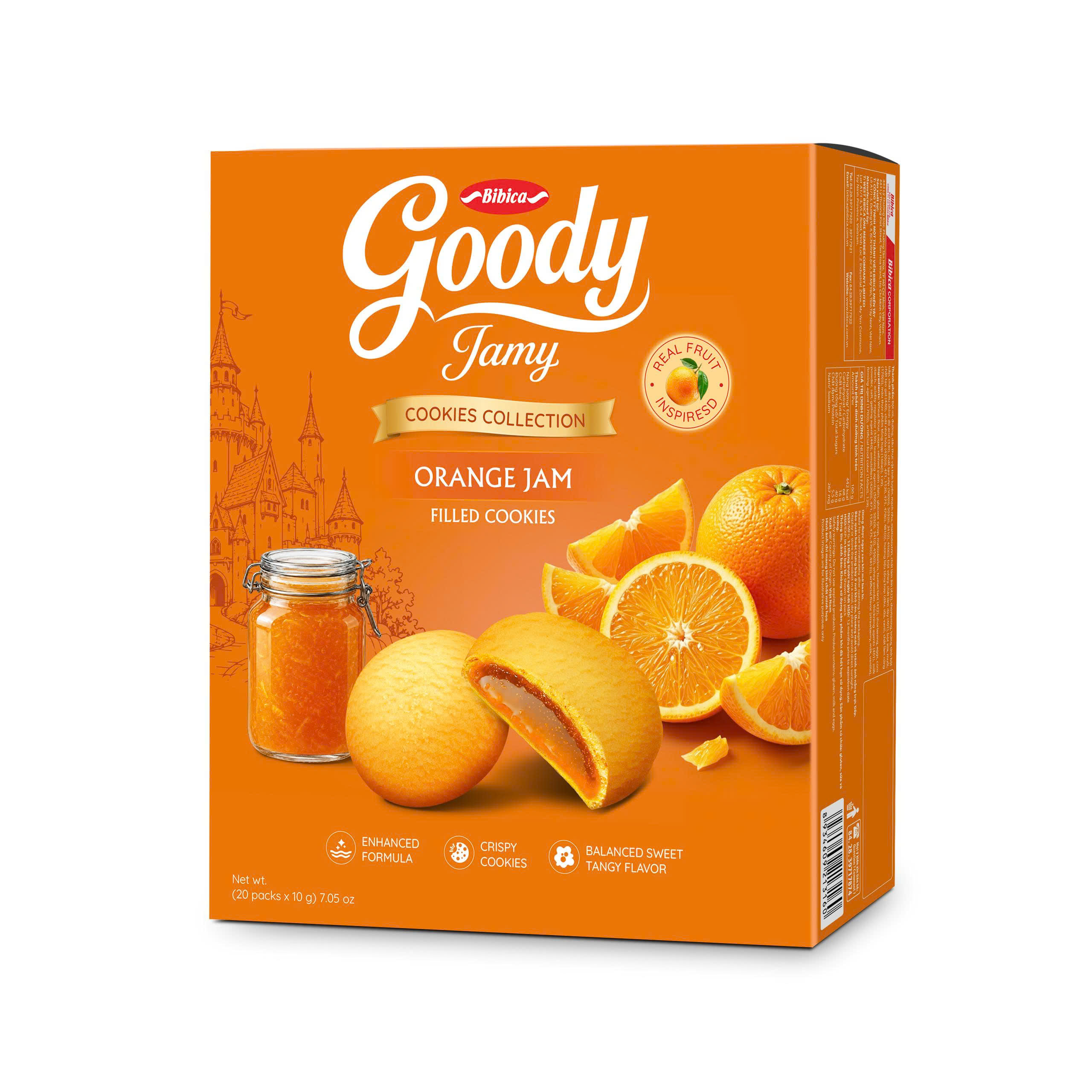 Bánh Goody Jamy nhân mứt cam hộp 200g