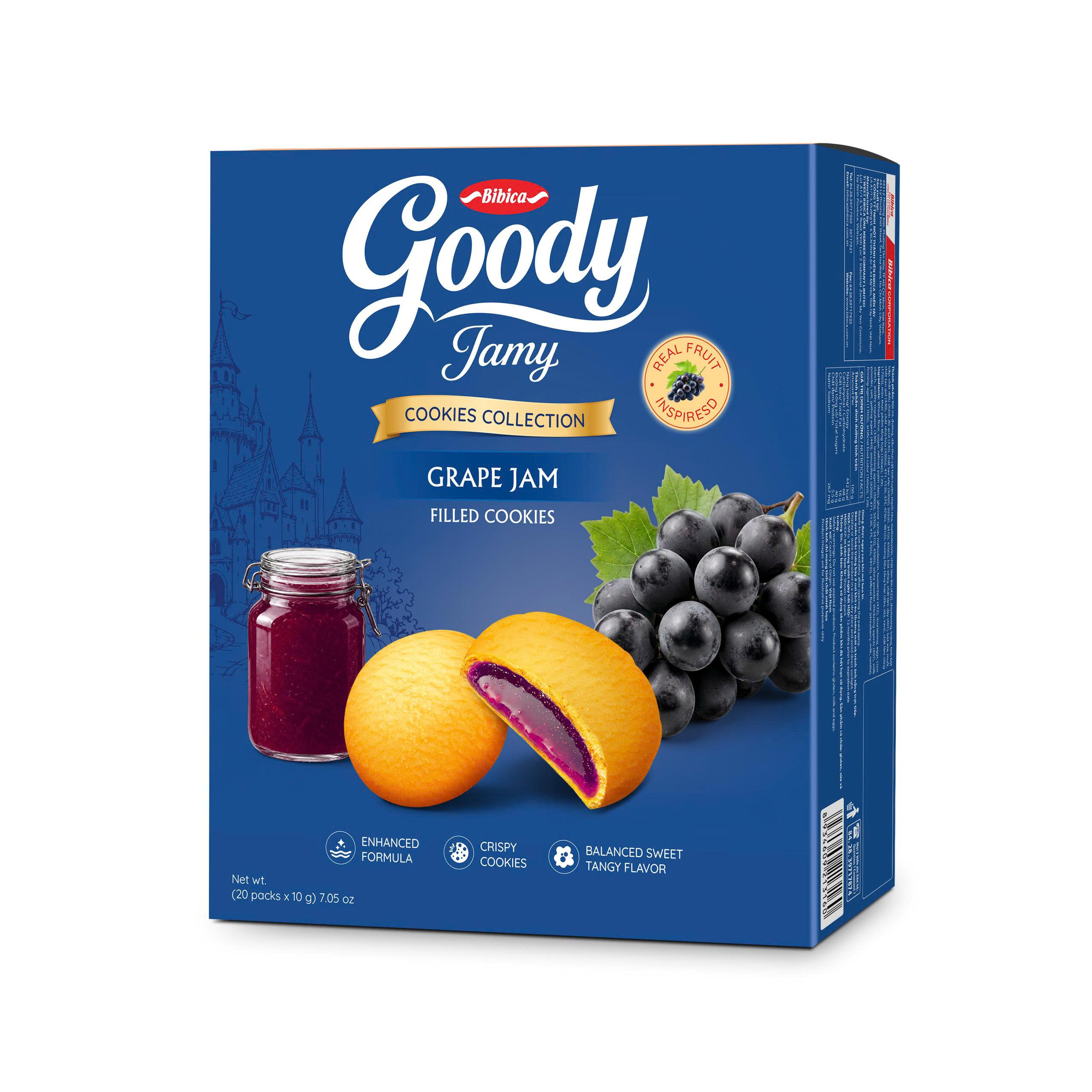 Bánh Goody Jamy nhân mứt nho hộp 200g