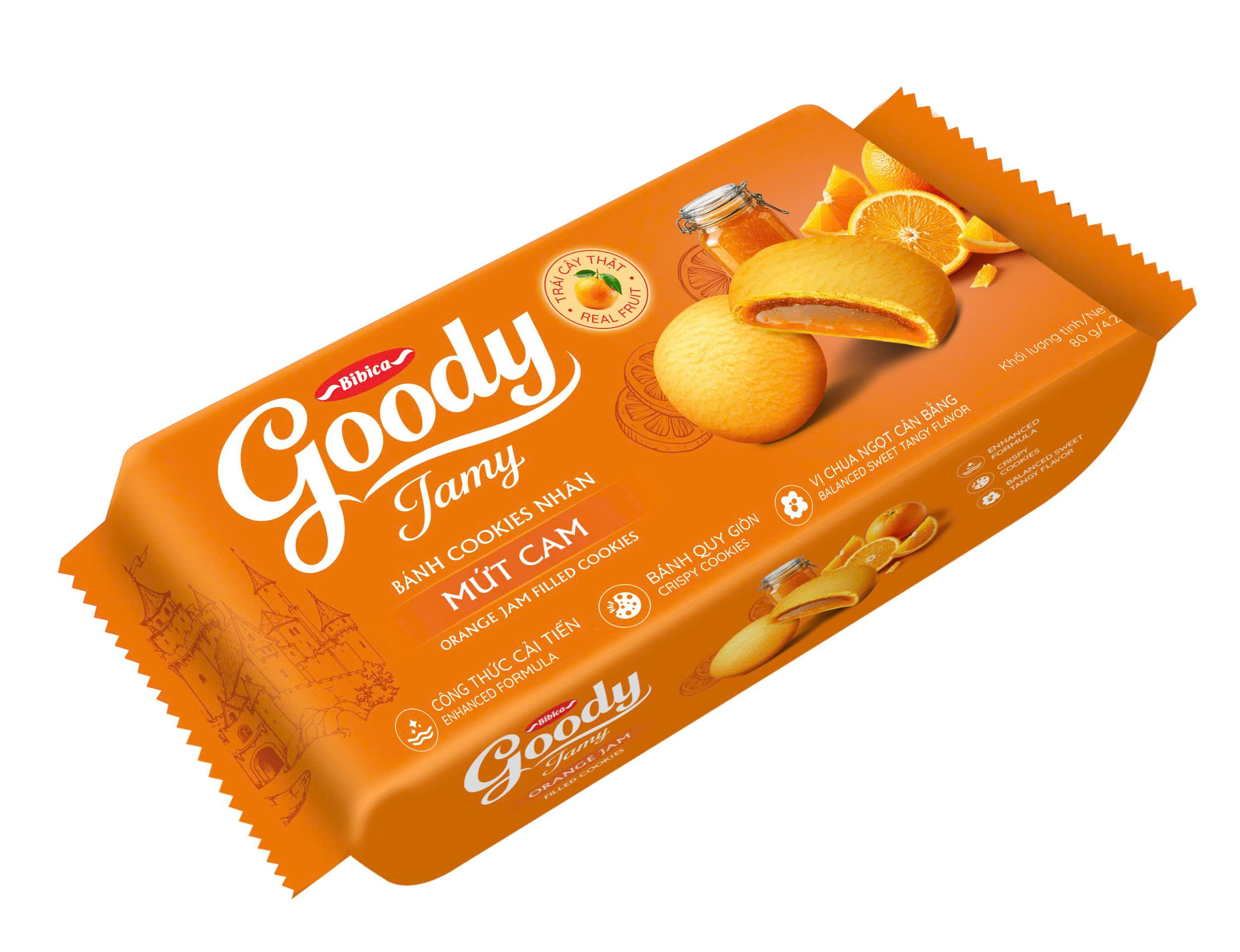 Bánh Goody Jamy nhân mứt xoài túi 120g