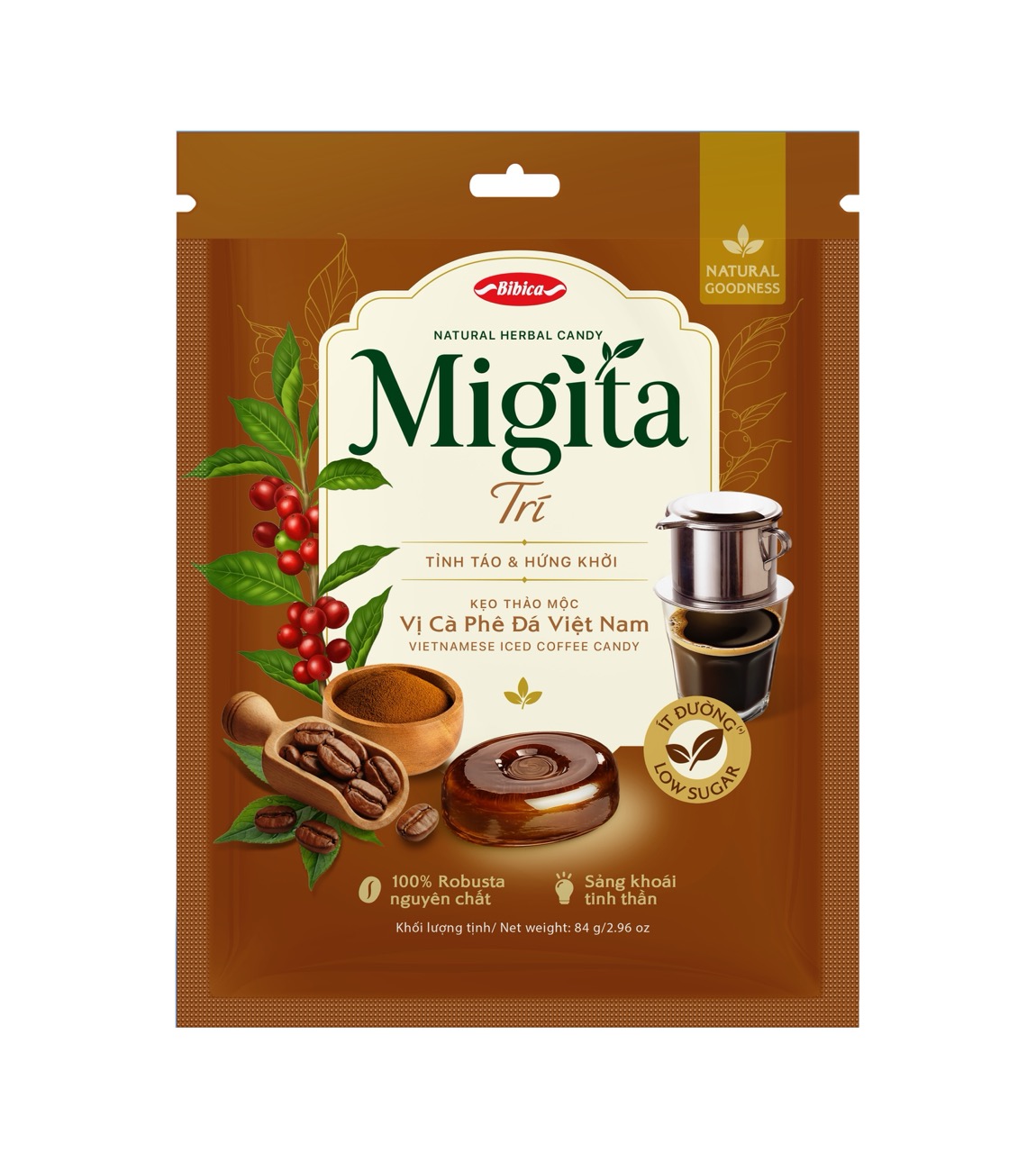 Kẹo thảo mộc ít đường Migita An - Thanh - Trí