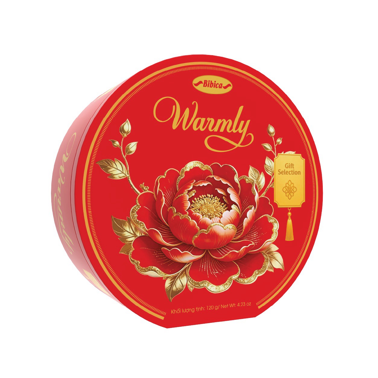 Bánh Warmly vạt góc Mẫu Đơn Đỏ HT 120g