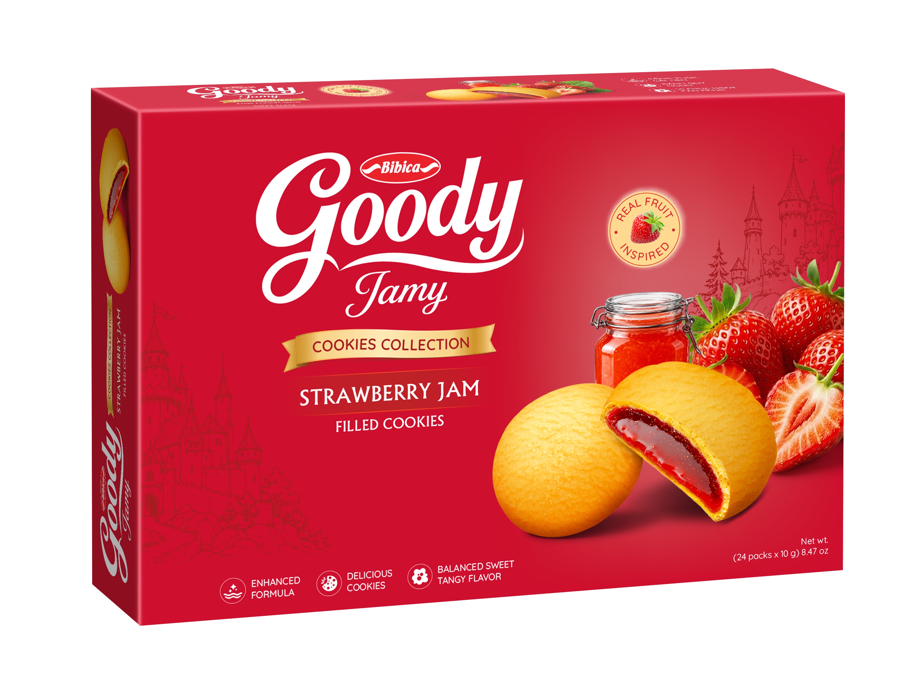 Bánh Goody Jamy Hộp Giấy Cam - Dâu - Nho - Xoài 240g