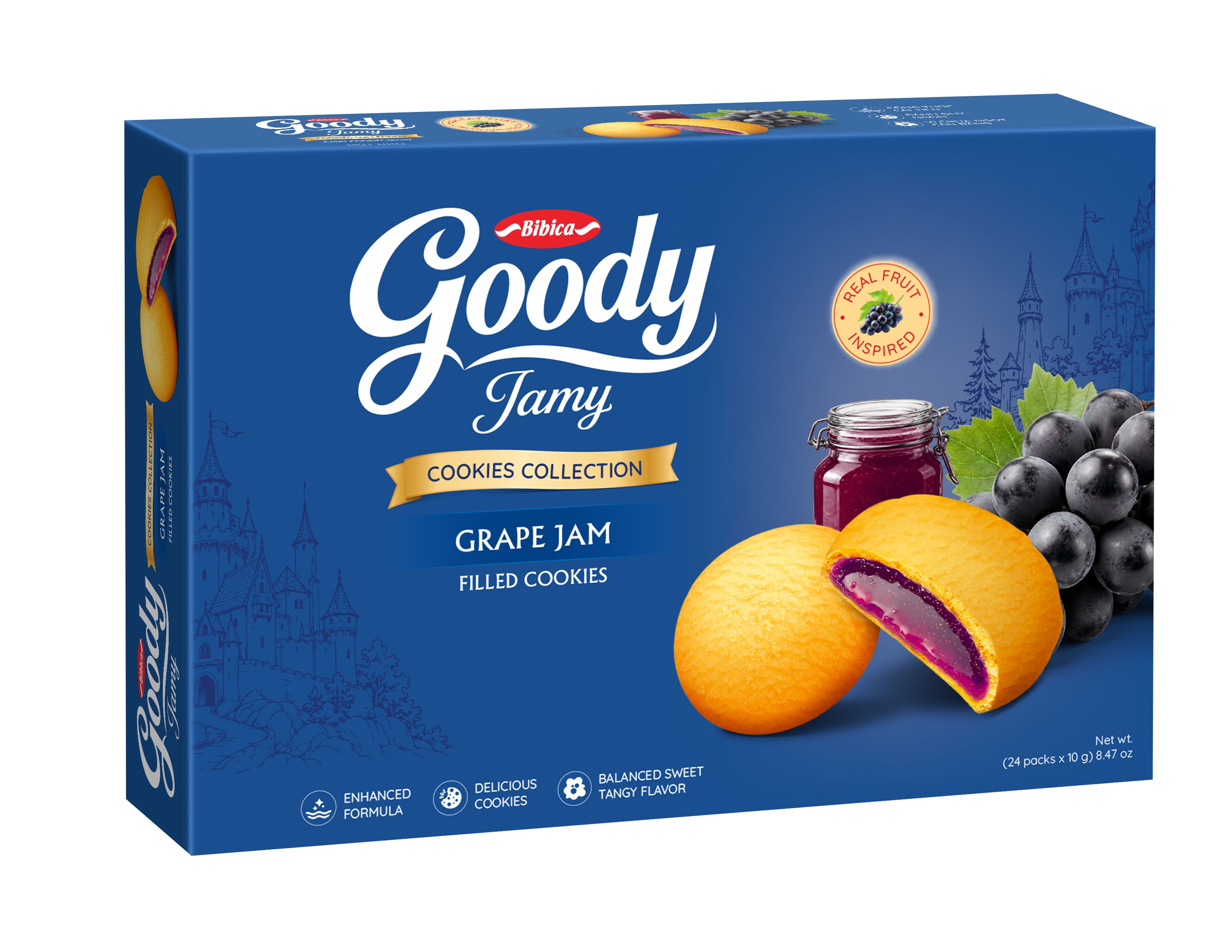 Bánh Goody Jamy Hộp Giấy Cam - Dâu - Nho - Xoài 240g
