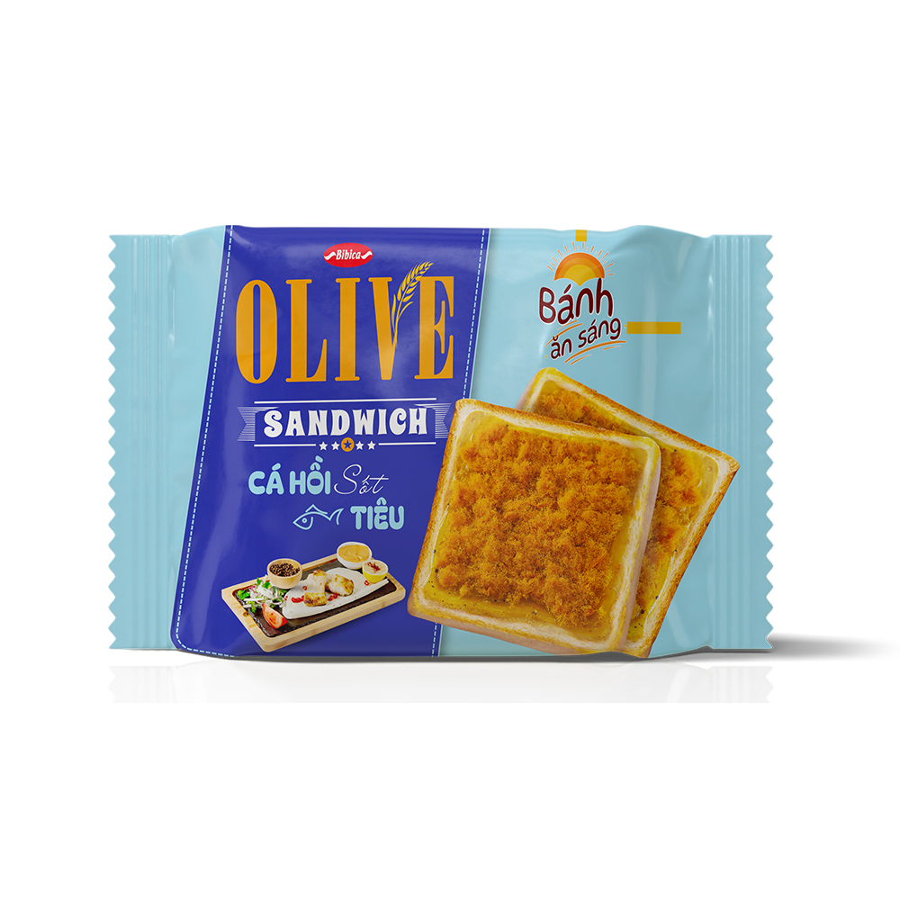 Bánh mì Sandwich cá hồi sốt tiêu