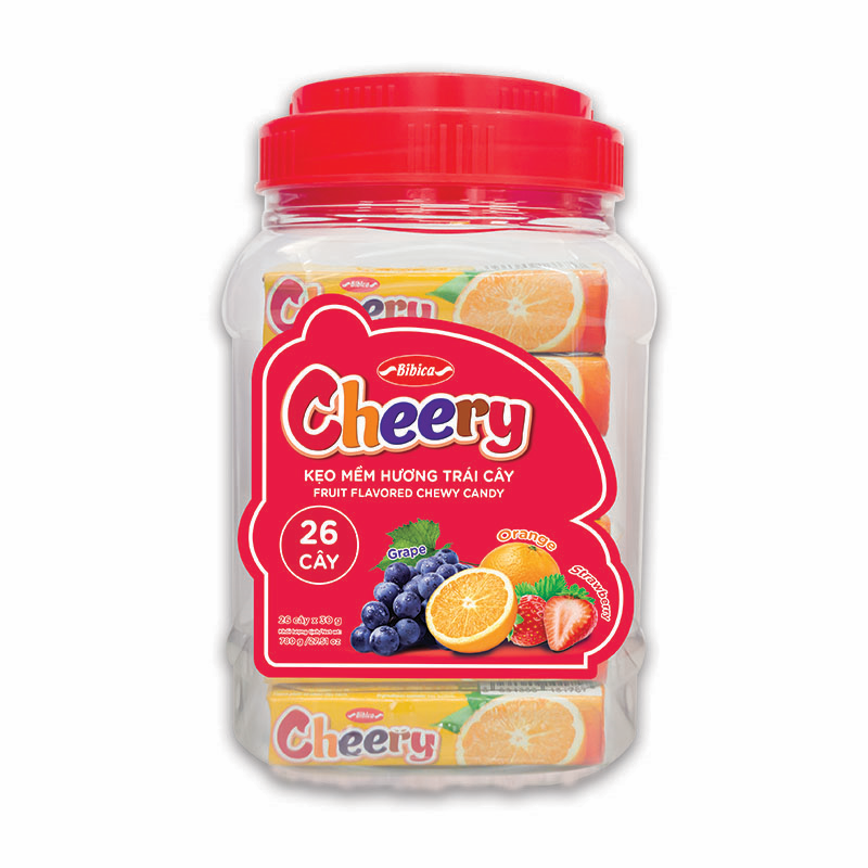 Kẹo Mềm Trái Cây Cheery Cam - Dâu - Nho - Hỗn Hợp