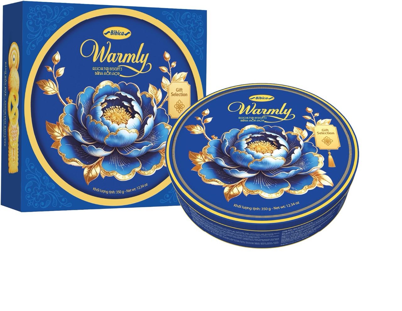 Bánh Warmly Hoa Mẫu Đơn Xanh HT 350g