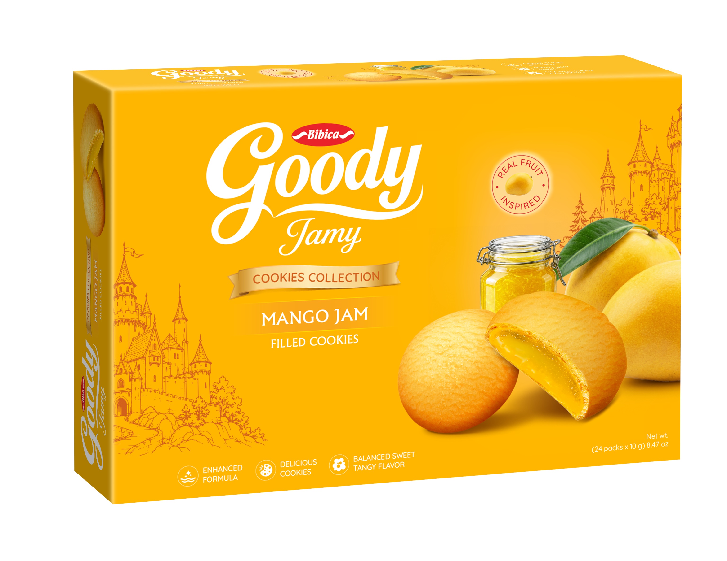 Bánh Goody Jamy Hộp Giấy Cam - Dâu - Nho - Xoài 240g