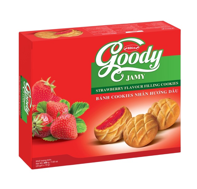 Bánh Goody Jamy nhân mứt dâu HG 200g