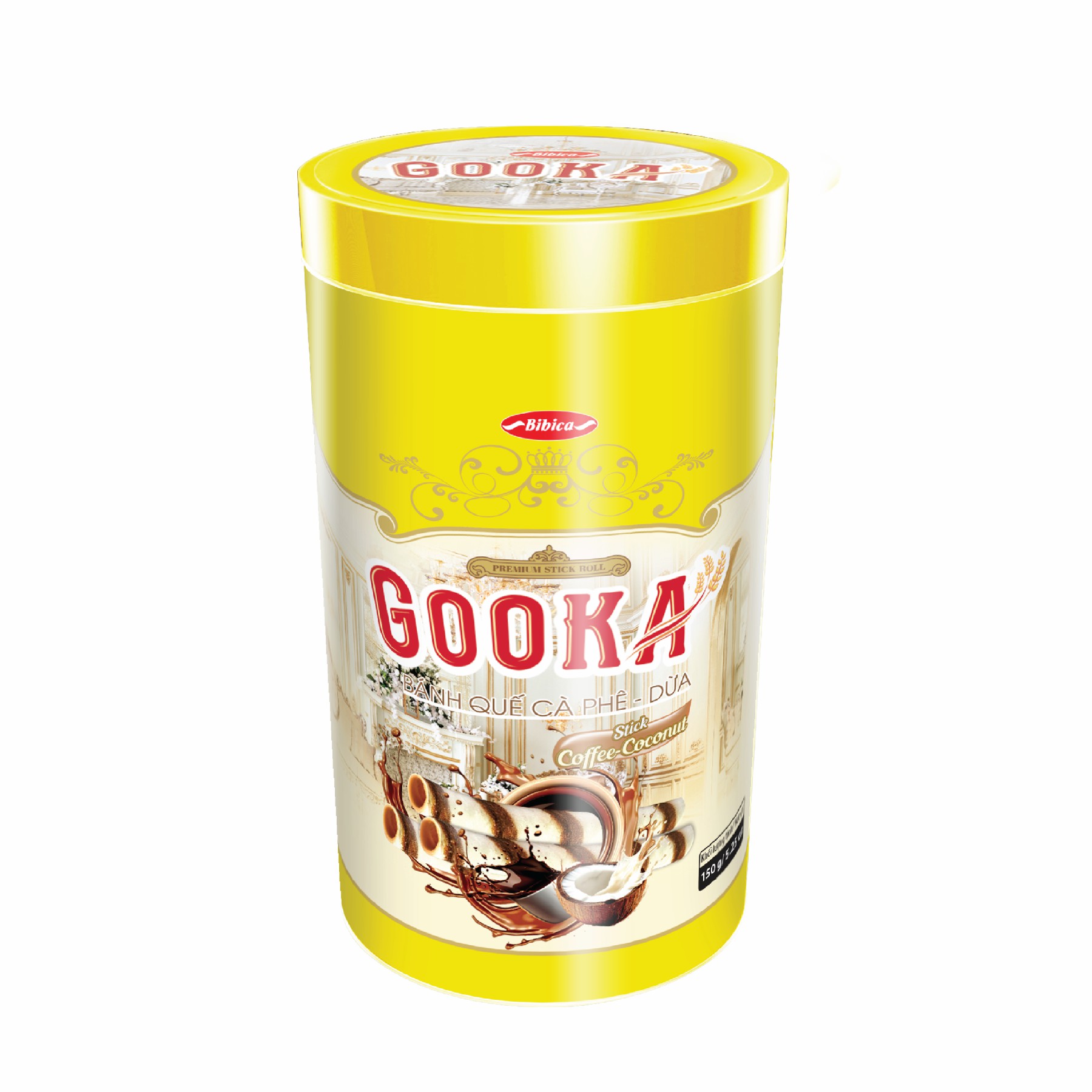 Bánh Quế GooKa Cà phê dừa HT 150g (3.6 Kg)