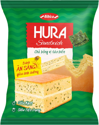 Bánh Hura Sandwich Chà Bông Xốt BBQ túi 40g