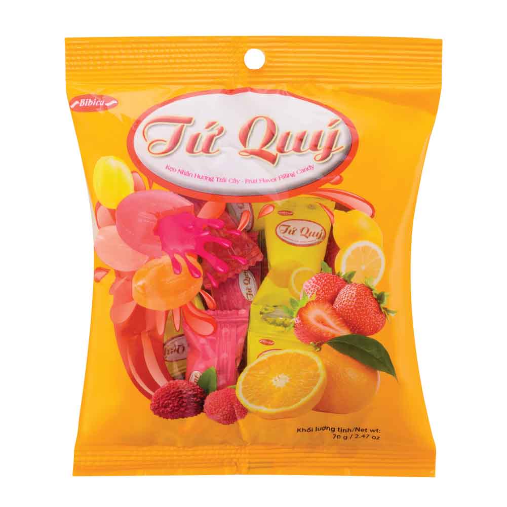 Kẹo cứng Tứ quí túi 70g (7kg)