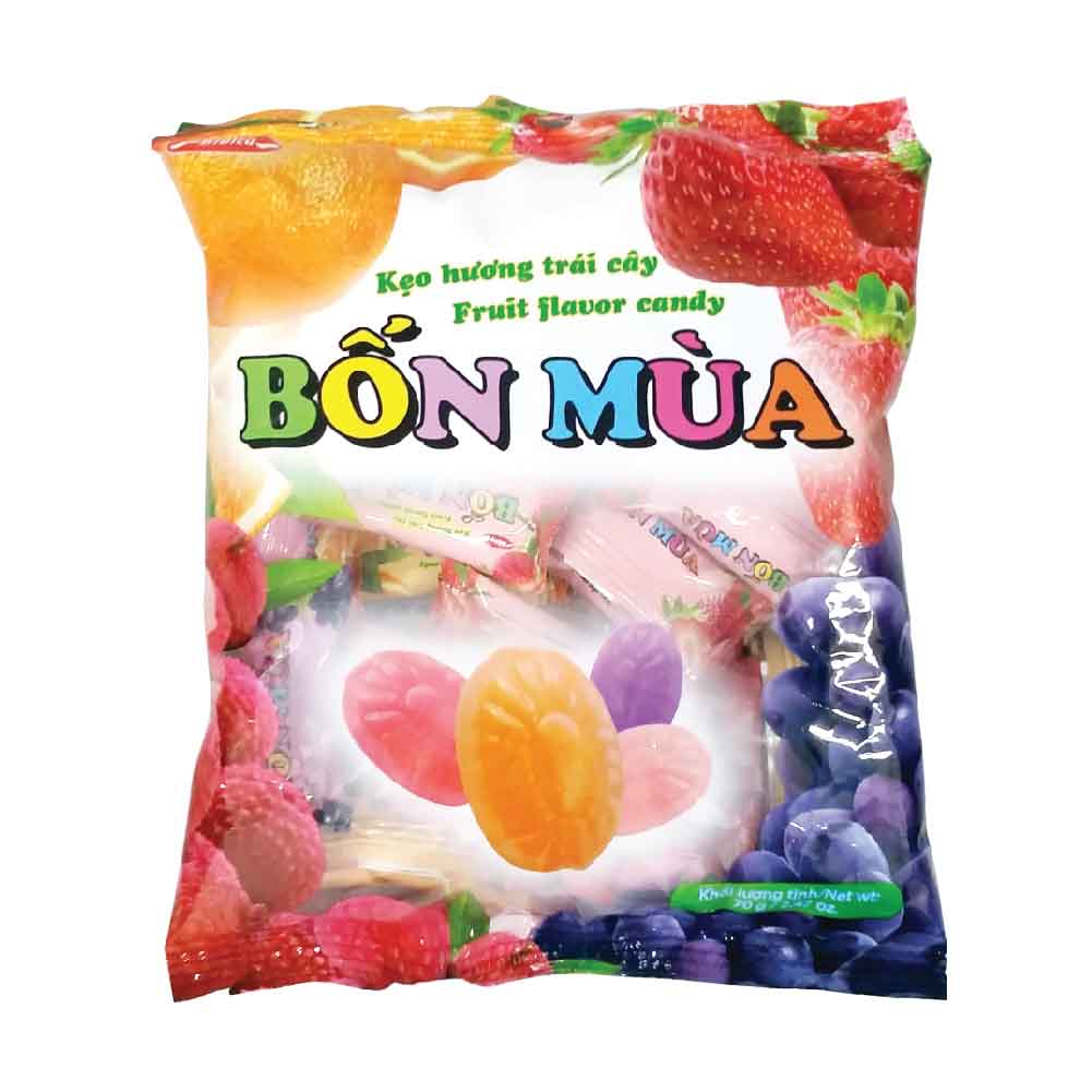 Kẹo Cứng Bốn Mùa Hương Trái Cây