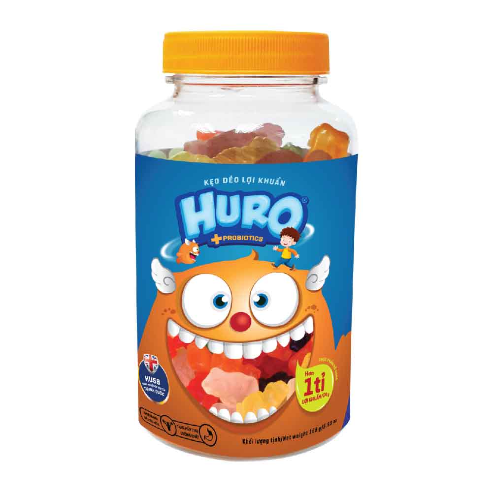 Kẹo dẻo Huro hũ 168g (4,032kg)