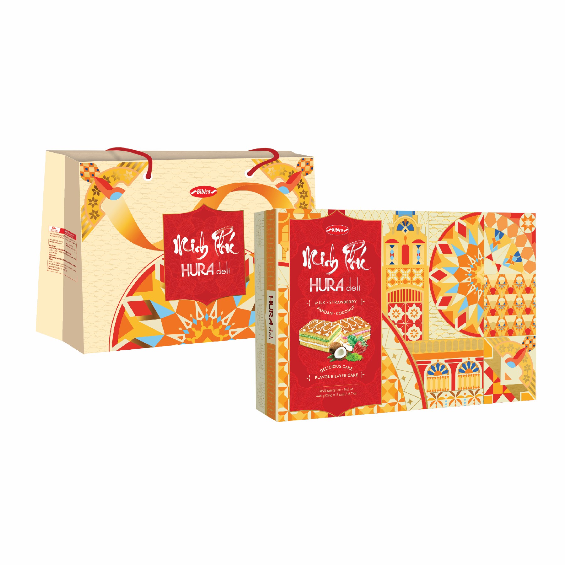 Minh Phú 2 - Bánh Hura Deli 448g Cốm dừa, Sữa dâu (4.48kg)