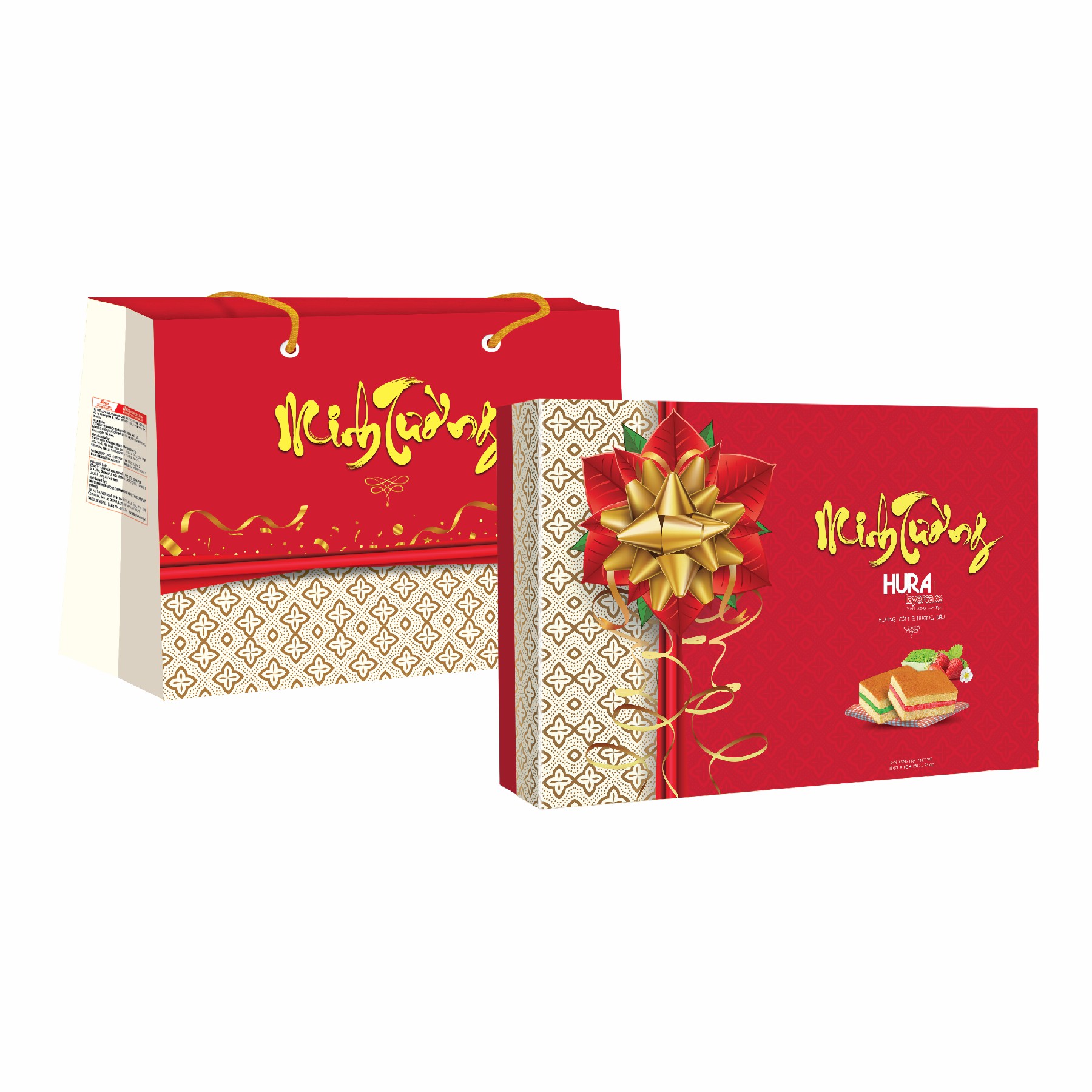 Minh Tường 1 - Bánh Hura Layercake Cốm Dâu hộp 270g (2.7kg)