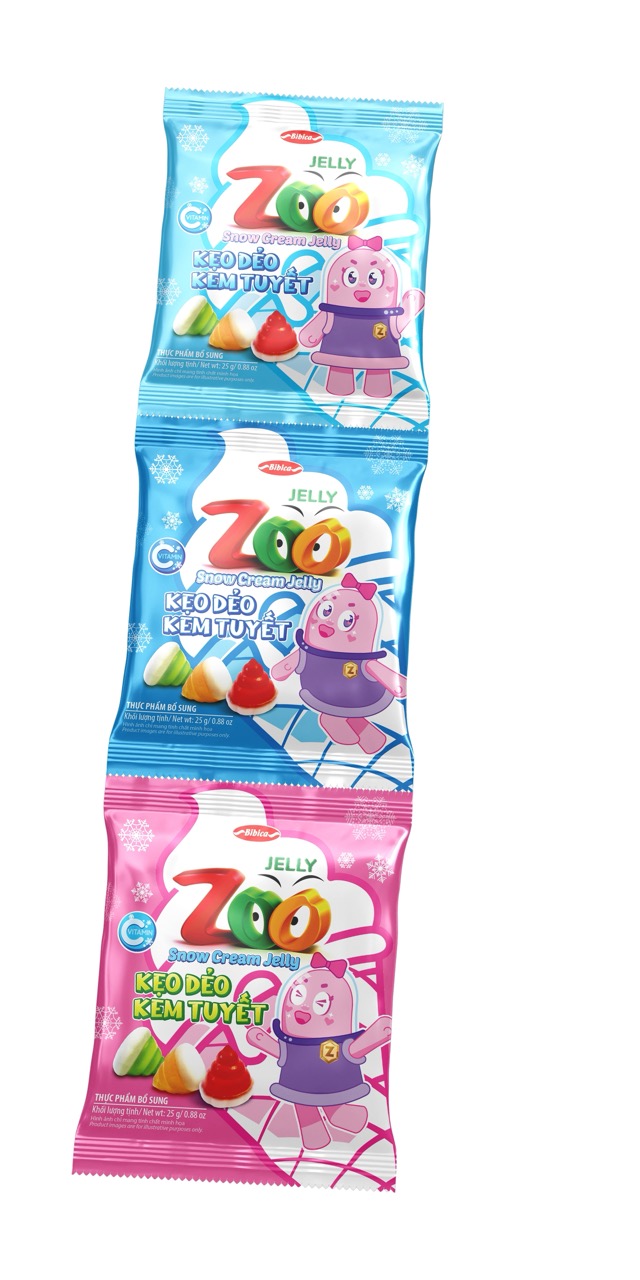 Kẹo dẻo Zoo kem tuyết túi 25g