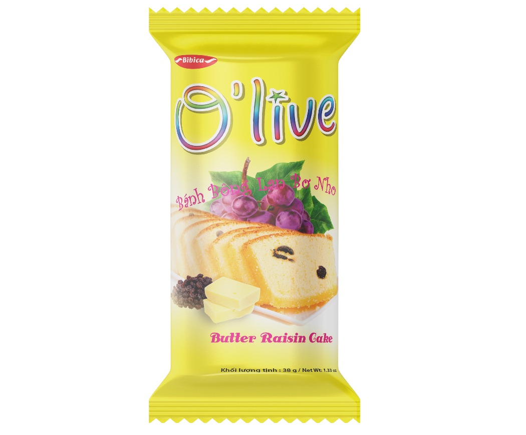 Bánh bông lan Olive Bơ Nho 38g