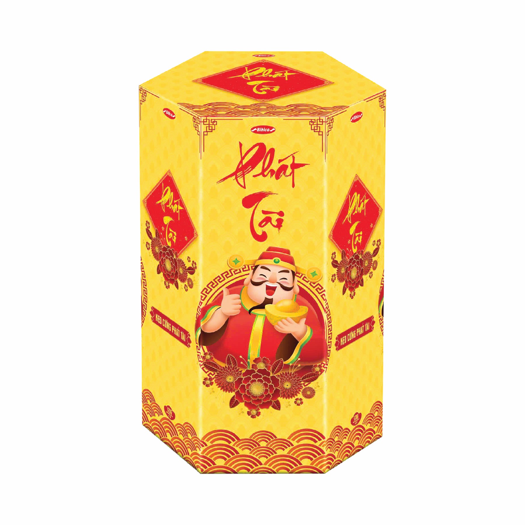 Kẹo cứng Phát tài HG vàng lục giác 120g (3,6kg)