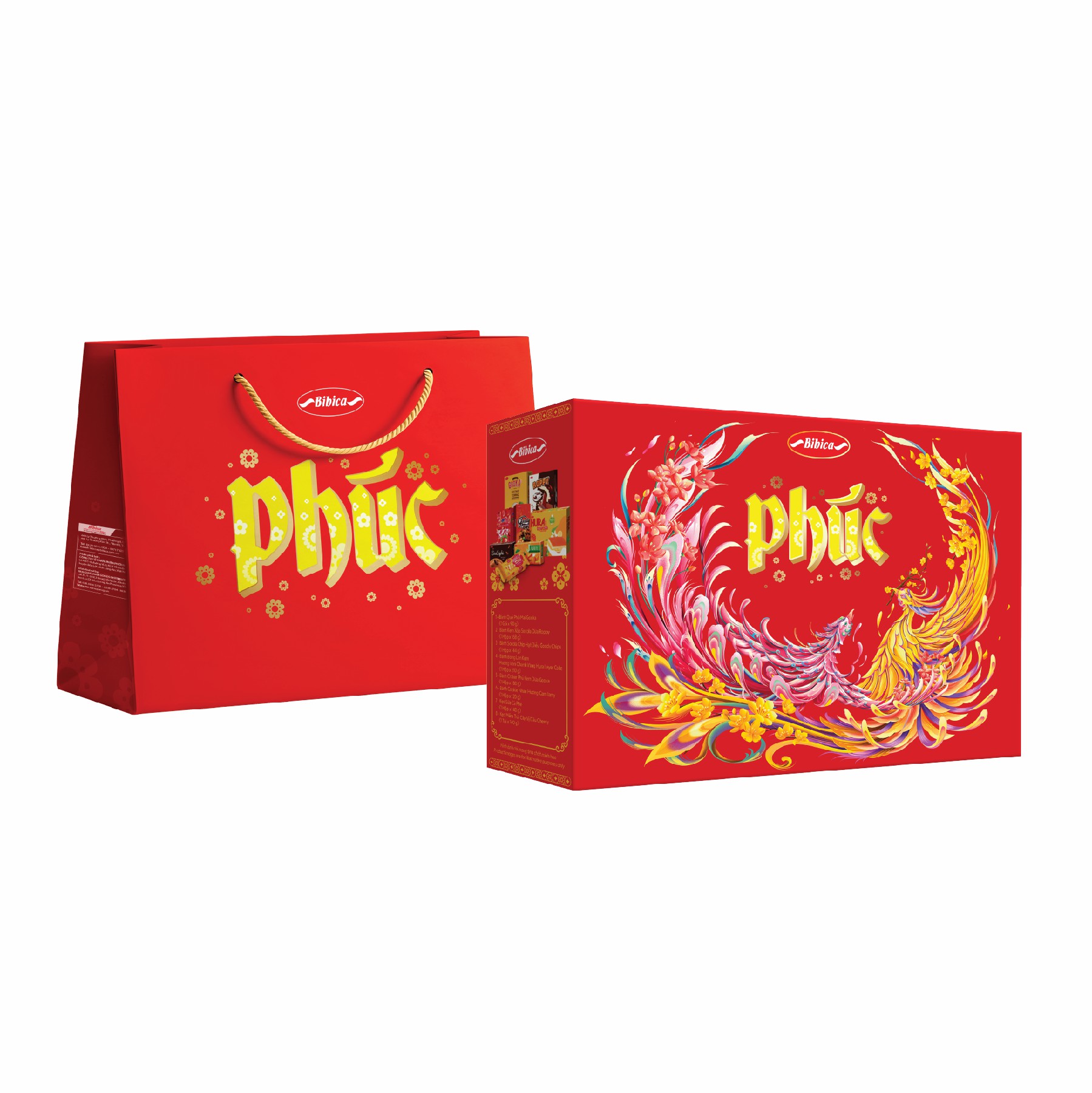 Hộp quà cao cấp Song Phụng Khai Xuân 1192g