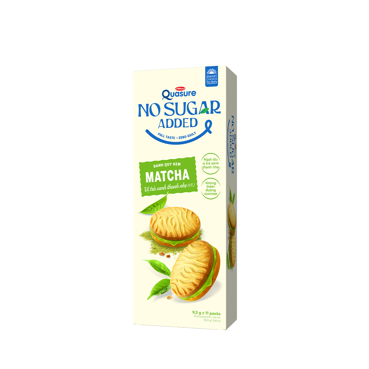 Bánh Quy Dinh Dưỡng Quasure No Sugar Added - Kem Matcha