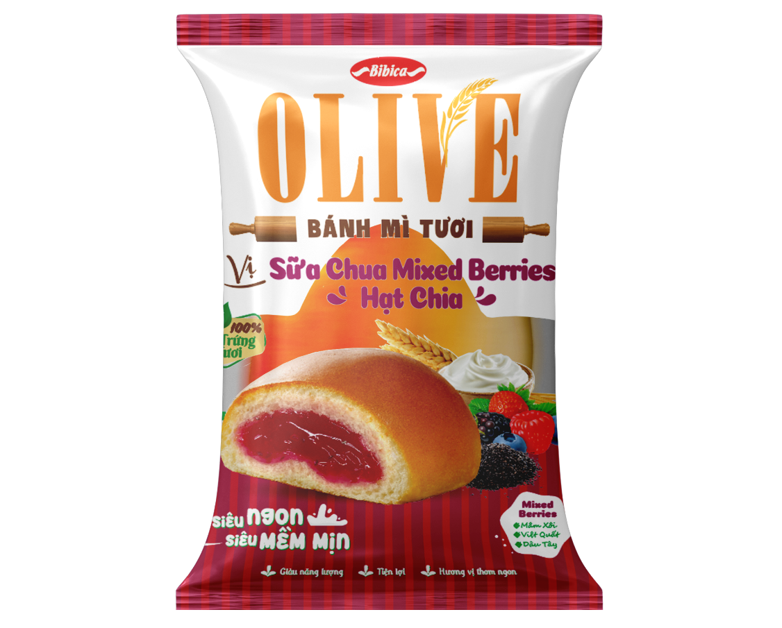 Sữa chua mixed Berries hạt chia túi 45g