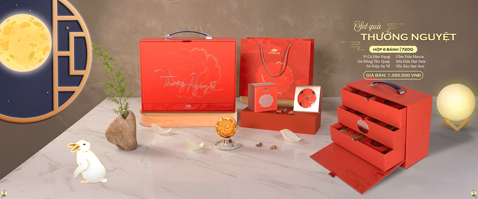 Bánh Trung thu cao cấp Thưởng Nguyệt 720g (TN)