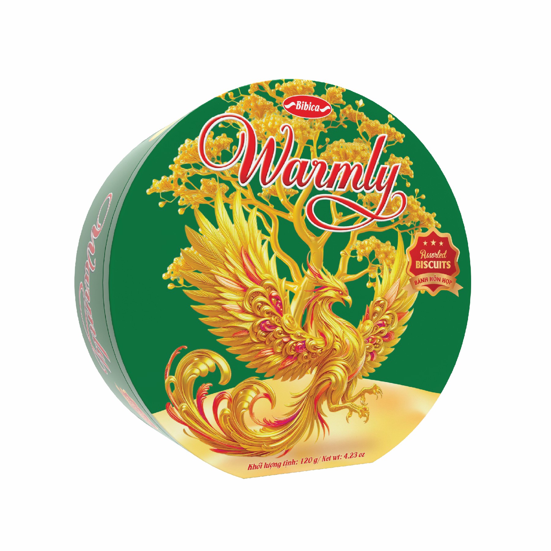 Bánh Warmly Vạt góc Phụng Xanh lá cây HT 120g (2.88 Kg)