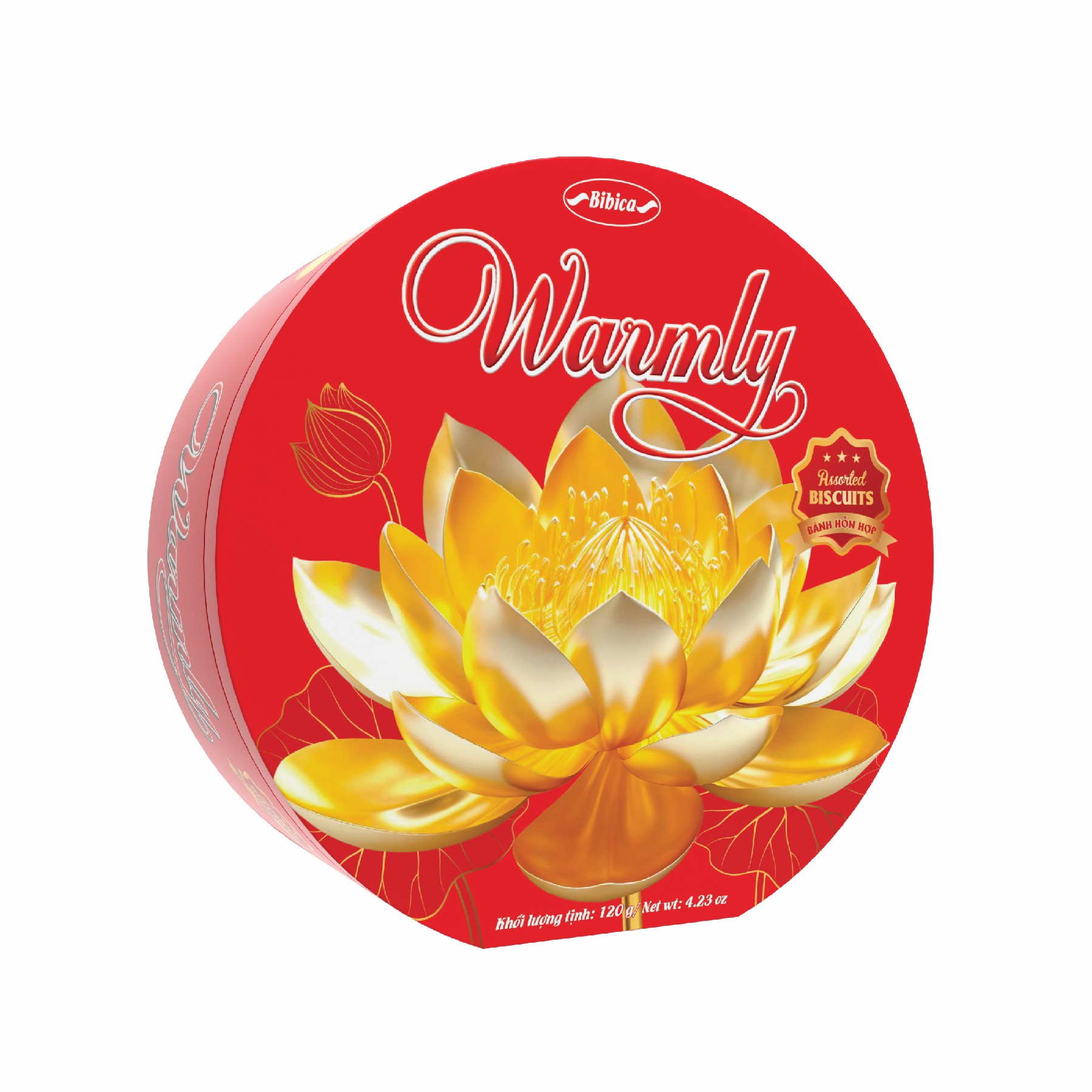 Bánh Warmly Vạt góc Sen Đỏ HT 120g (2.88 Kg)
